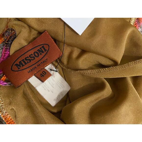 Missoni Vintage Y2K Printed Crochet Midi Dress IT 40 / Small Linen Cotton Blend - Picture 11 of 16